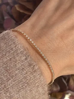 Tennisarmbånd Palma med zirkoner - guldbelagt