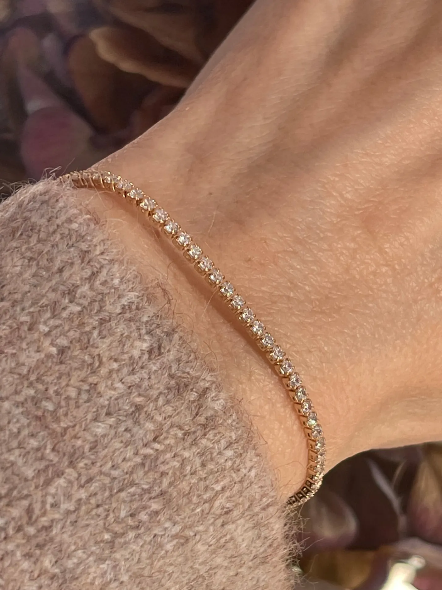 Tennisarmbånd Palma med zirkoner - guldbelagt