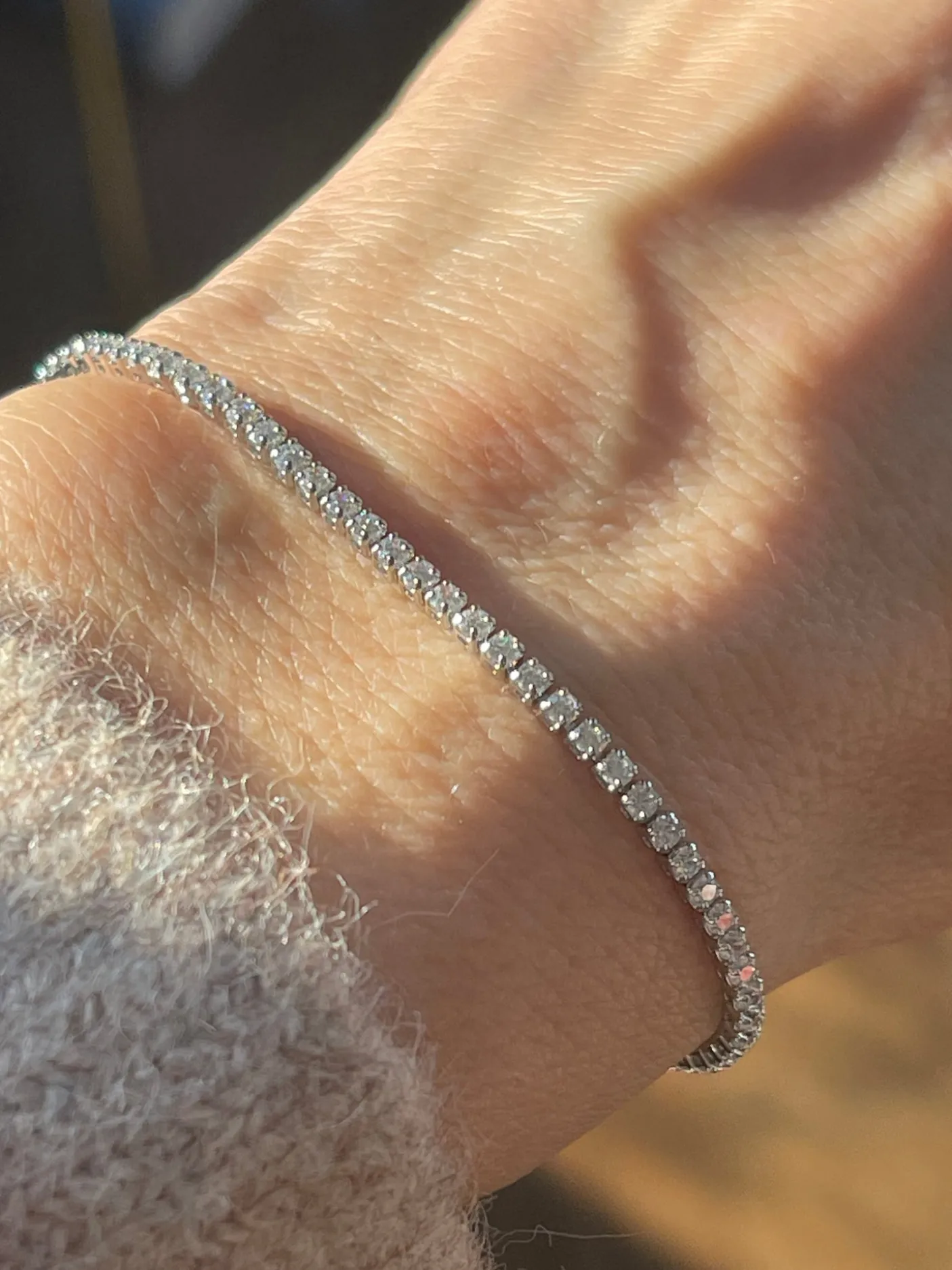 Tennisarmbånd Palma med zirkoner - rhodium belagt