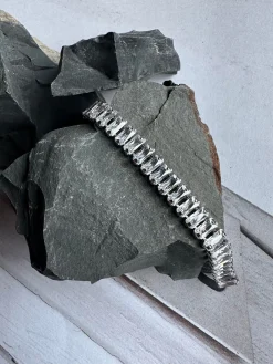 Tennisarmbånd Thelma med zirkoner - rhodium belagt