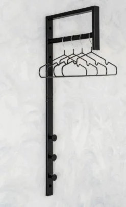 Tøjstativ i sort jern