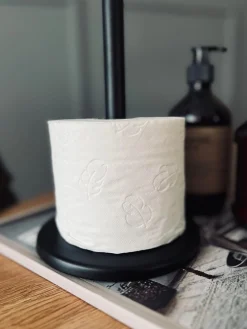 Toiletrulleholder - Sort metal