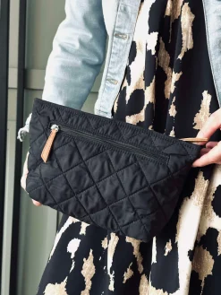 Toilettaske / clutch – Sort quilt