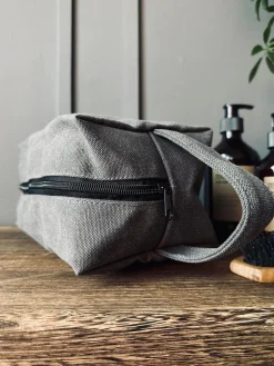 Toilettaske - Kanvas koks