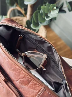 Toilettaske - Raw deluxe, Italien cognac