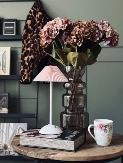 Touch Bordlampe Plissé - Rosa