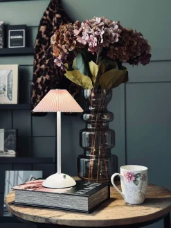 Touch Bordlampe Plissé - Rosa