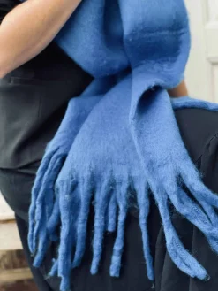 Tørklæde – Vamset Blå