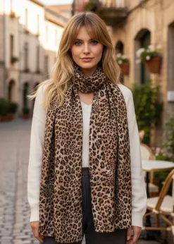 Tørklæde Leo - Camel