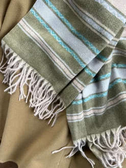 Tørklæde Sasha - Army Grøn Strib