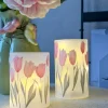 Tulipan stager med led lys - 2stk.