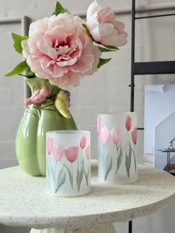 Tulipan stager med led lys - 2stk.