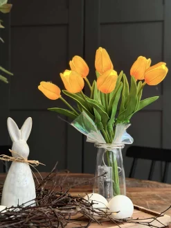 Tulipaner med lys - Gul