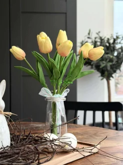 Tulipaner med lys - Gul