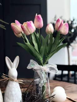 Tulipaner med lys - Lys rosa