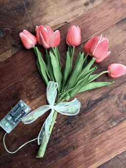 Tulipaner med lys - Rød