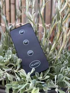 Udendørs XL LED Bloklys H 25cm - Sæt med 2 stk ink fjernbetjening