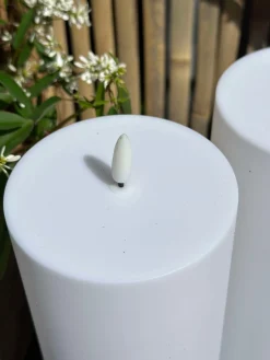 Udendørs XL LED Bloklys H 25cm - Sæt med 2 stk ink fjernbetjening