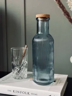 Vandflaske med korkprop – Blue 1 ltr.