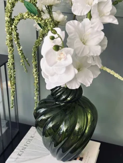 Vase ART grøn mundblæst