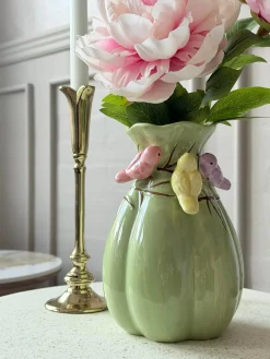 Vase med deko - Hvid eller Grøn