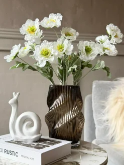 Vase riflet - Mundblæst glas