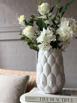 Vase stentøj - Hvid