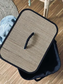 Vasketøjskurv i bambus - Black