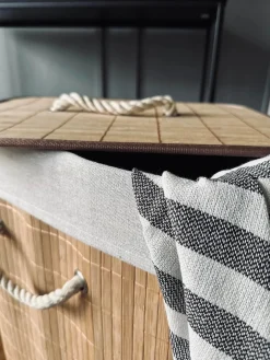 Vasketøjskurv i bambus - Nature