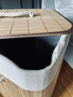 Vasketøjskurv i bambus - Nature