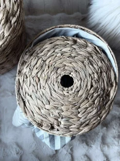 Vasketøjskurv i vandhyacint - 2 stk.