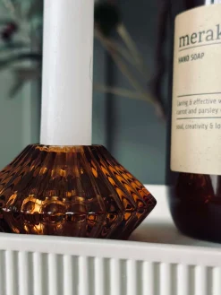 Vendbar Lysestage - Amber gylden