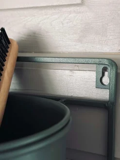 Væghængt stativ med 3 urtepotter - grøn