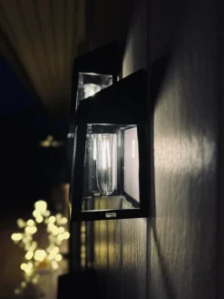 Væglampe med solceller , pakke med 2 stk