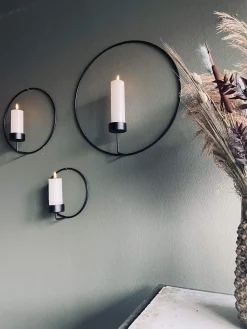 VIAMAJA Cirkel bloklysstage – Sort Ø 44cm