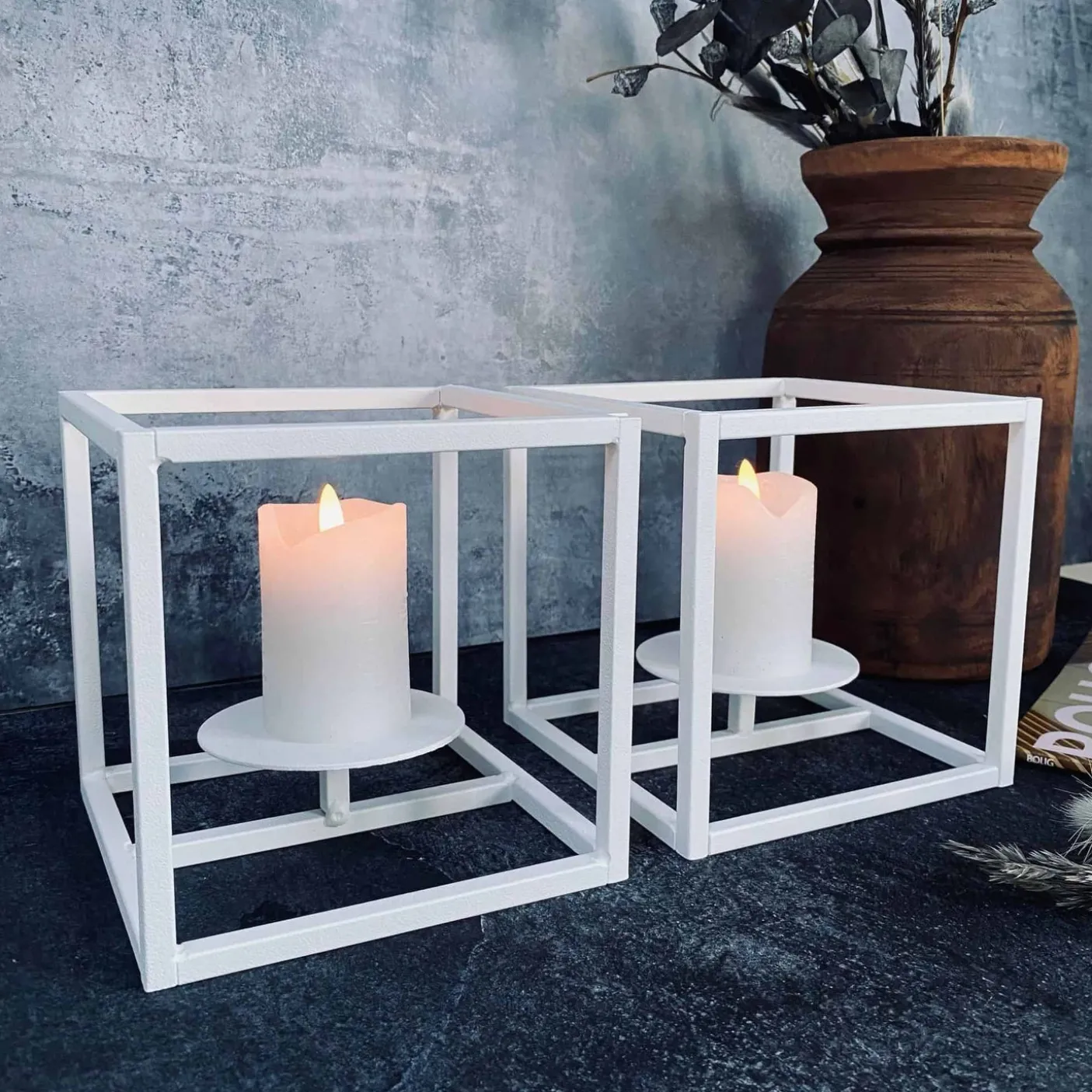 VIAMAJA Cube stage til bloklys - Lille – Hvid