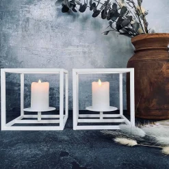 VIAMAJA Cube stage til bloklys - Lille – Hvid