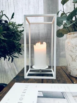 VIAMAJA Cube til bloklys - sæt af 2 stager – Hvid