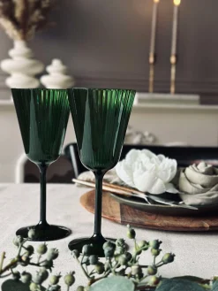 Vinglas Claire 200ml. Grøn - 2 stk.
