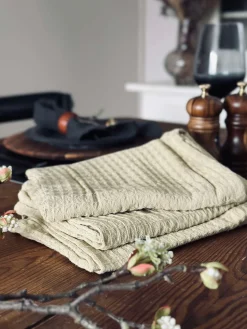 Viskestykker 3 stk. - Vaflet Gul