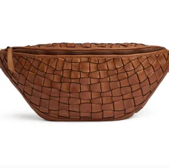 Warsaw bumbag i håndflettet skind - Vintage cognac