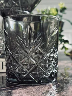 Whisky glas / vandglas Røgfarvet - 4 stk